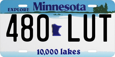 MN license plate 480LUT