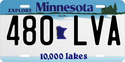 MN license plate 480LVA