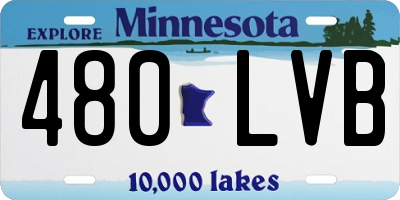 MN license plate 480LVB