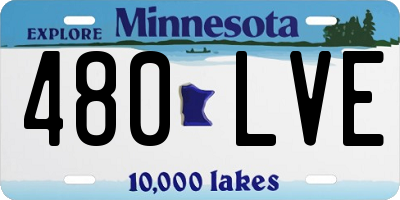 MN license plate 480LVE
