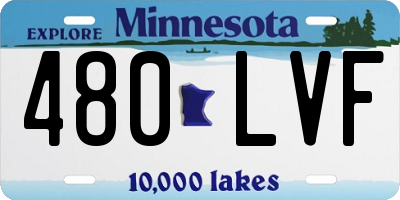 MN license plate 480LVF