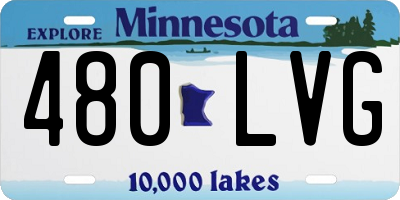 MN license plate 480LVG