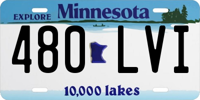 MN license plate 480LVI