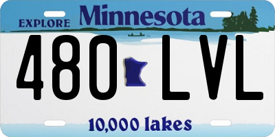 MN license plate 480LVL