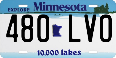 MN license plate 480LVO
