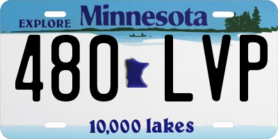 MN license plate 480LVP