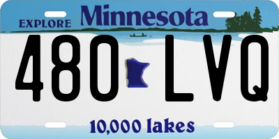 MN license plate 480LVQ