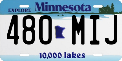 MN license plate 480MIJ