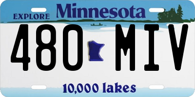 MN license plate 480MIV