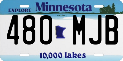 MN license plate 480MJB