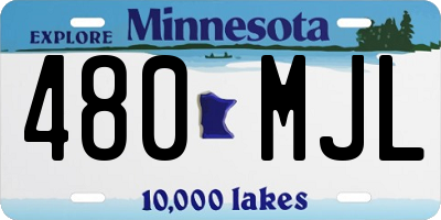 MN license plate 480MJL