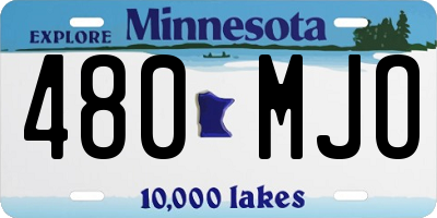 MN license plate 480MJO