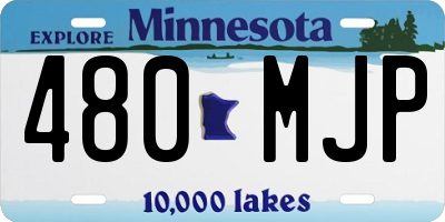 MN license plate 480MJP