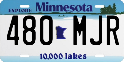 MN license plate 480MJR