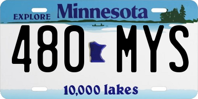 MN license plate 480MYS