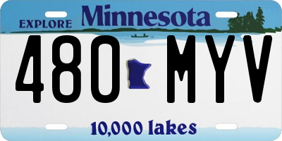 MN license plate 480MYV