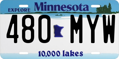 MN license plate 480MYW