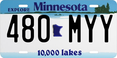 MN license plate 480MYY