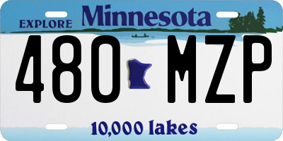 MN license plate 480MZP
