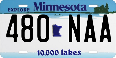MN license plate 480NAA