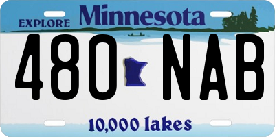 MN license plate 480NAB