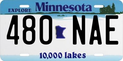 MN license plate 480NAE