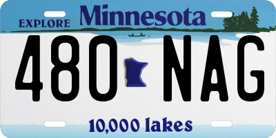 MN license plate 480NAG