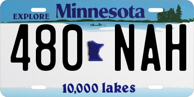 MN license plate 480NAH