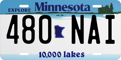 MN license plate 480NAI