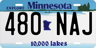 MN license plate 480NAJ