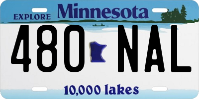 MN license plate 480NAL