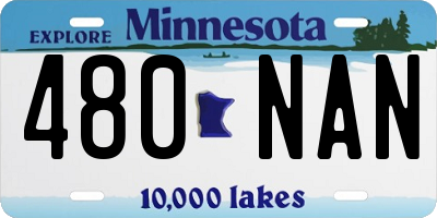 MN license plate 480NAN