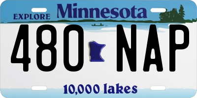 MN license plate 480NAP