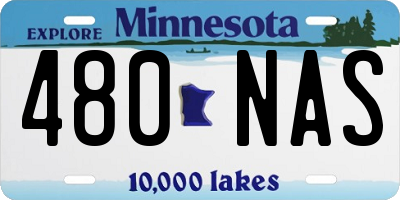 MN license plate 480NAS