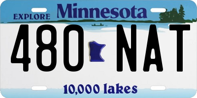 MN license plate 480NAT