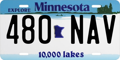 MN license plate 480NAV
