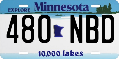 MN license plate 480NBD