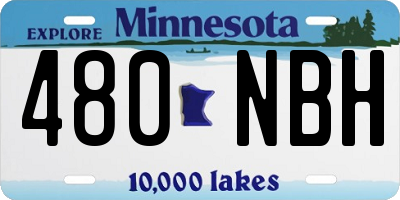 MN license plate 480NBH