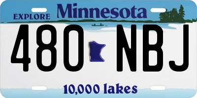 MN license plate 480NBJ