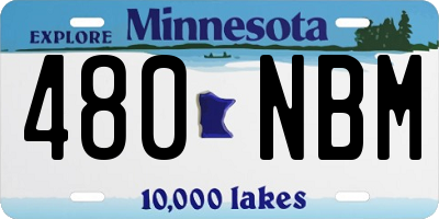 MN license plate 480NBM