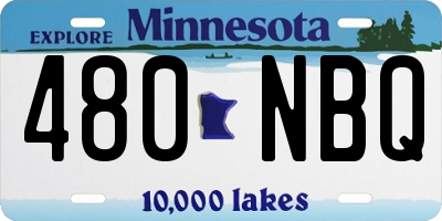 MN license plate 480NBQ