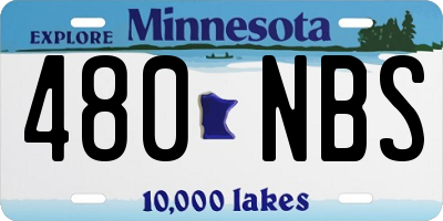 MN license plate 480NBS