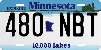 MN license plate 480NBT