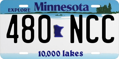 MN license plate 480NCC