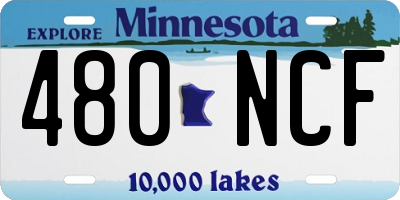 MN license plate 480NCF