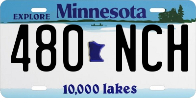 MN license plate 480NCH