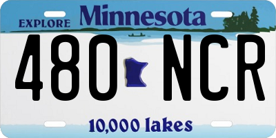 MN license plate 480NCR