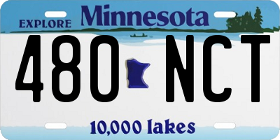 MN license plate 480NCT