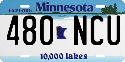 MN license plate 480NCU