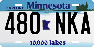 MN license plate 480NKA